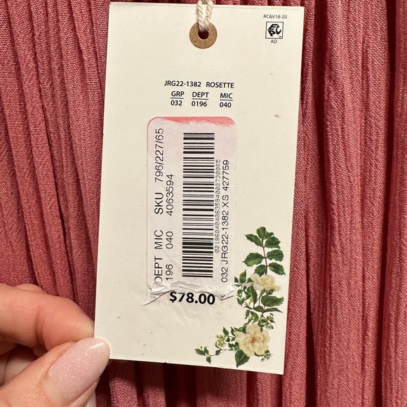 Chelsea & Violet Swimsuit Coverup BRAND NEW W/ TAGS Dusty Pink - Picture 4 of 5